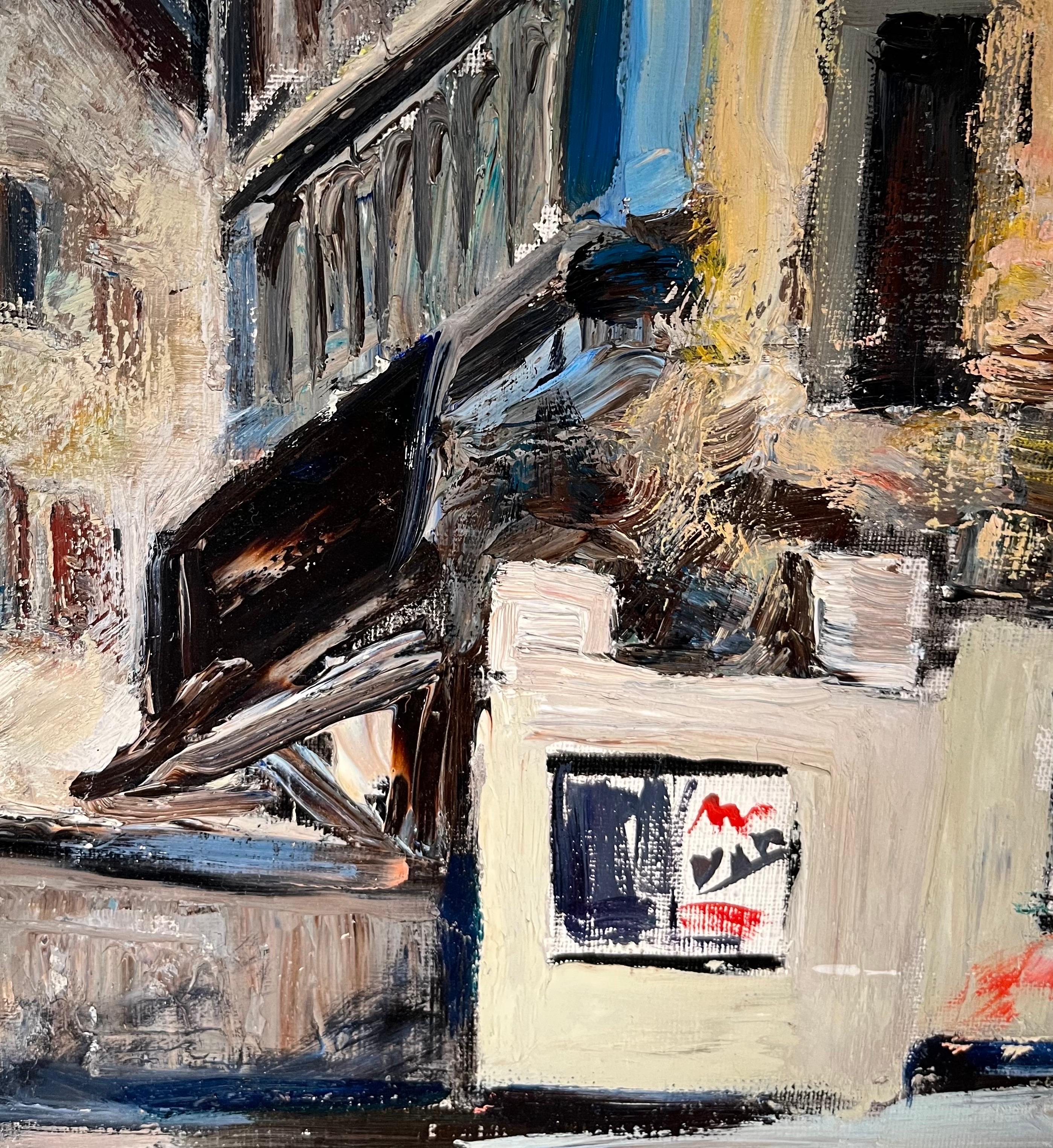 Stadtfassaden von René Béguin - Öl auf Leinwand 54x65 cm (Sonstige Kunststile), Painting, von René Beguin