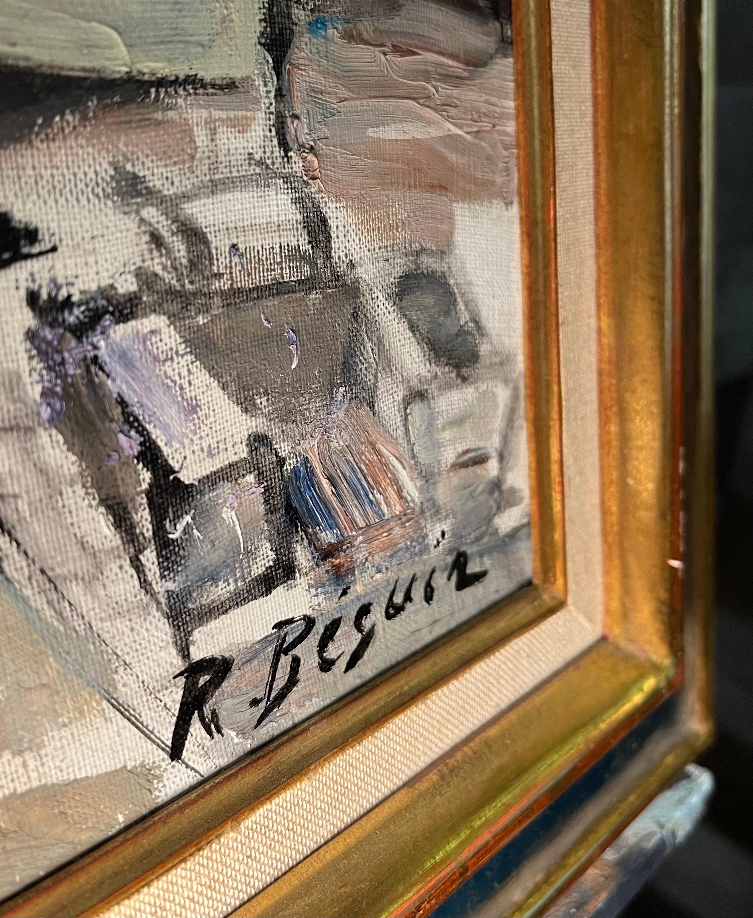 Stadtfassaden von René Béguin - Öl auf Leinwand 54x65 cm im Angebot 2