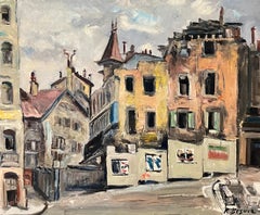 Antique City Façades by René Béguin - Oil on canvas 54x65 cm