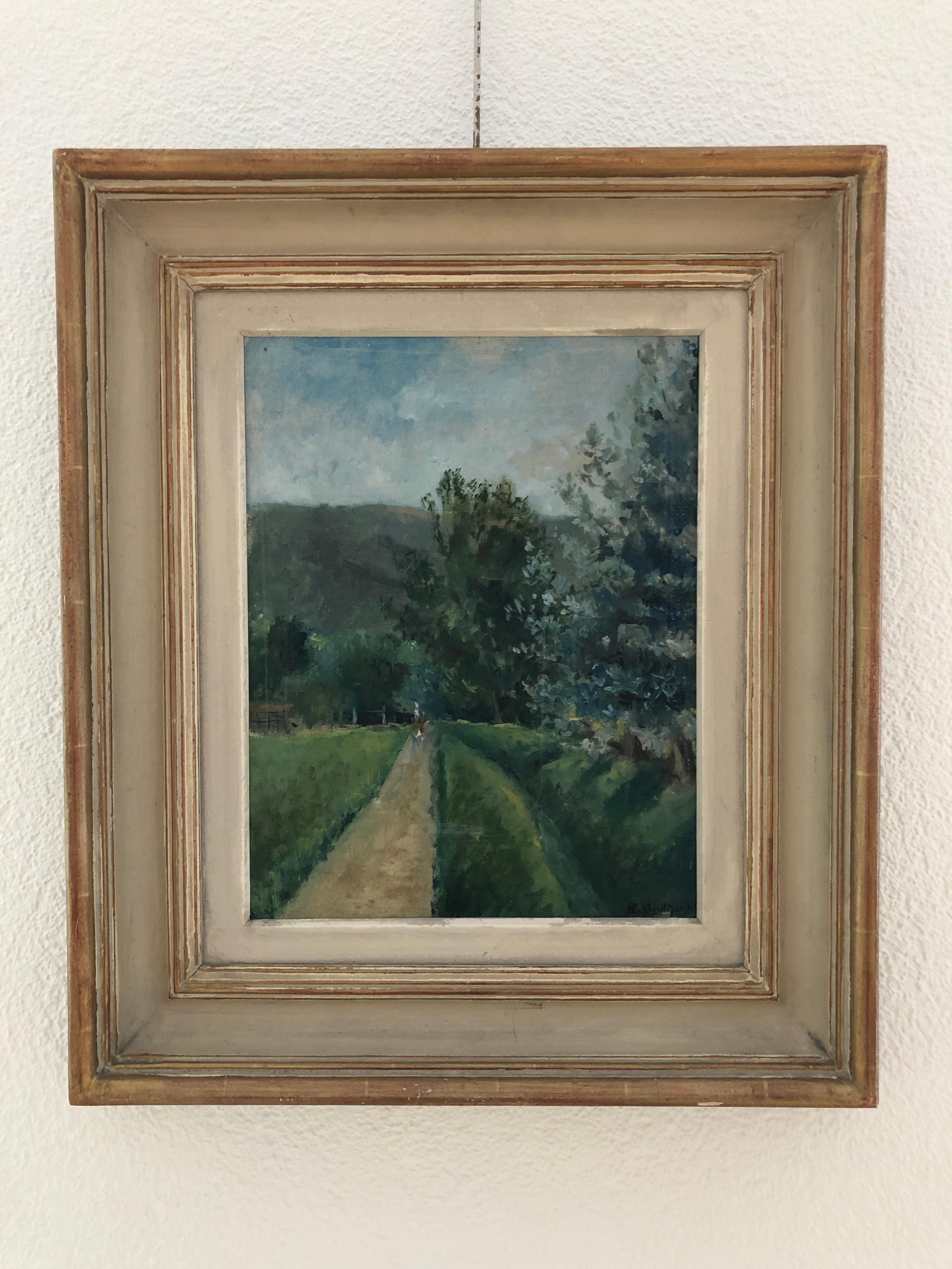 Paisaje cerca de Aesch, en el País de Basilea - Painting de René Bollmer