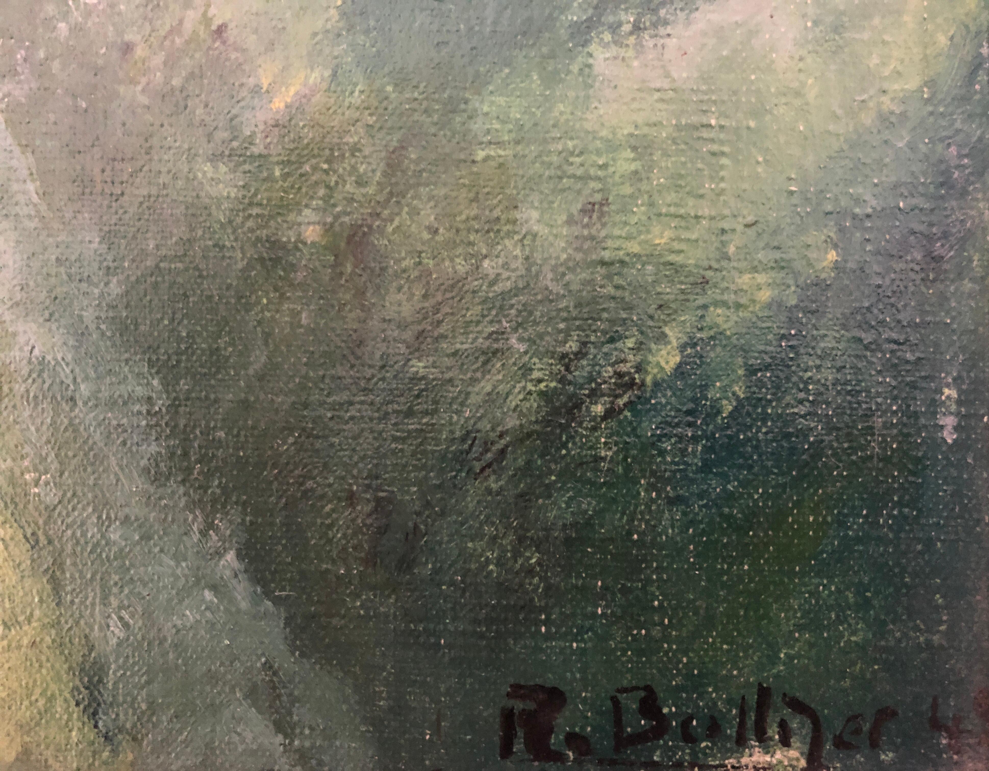 Paisaje cerca de Aesch, en el País de Basilea - Painting Moderno de René Bollmer