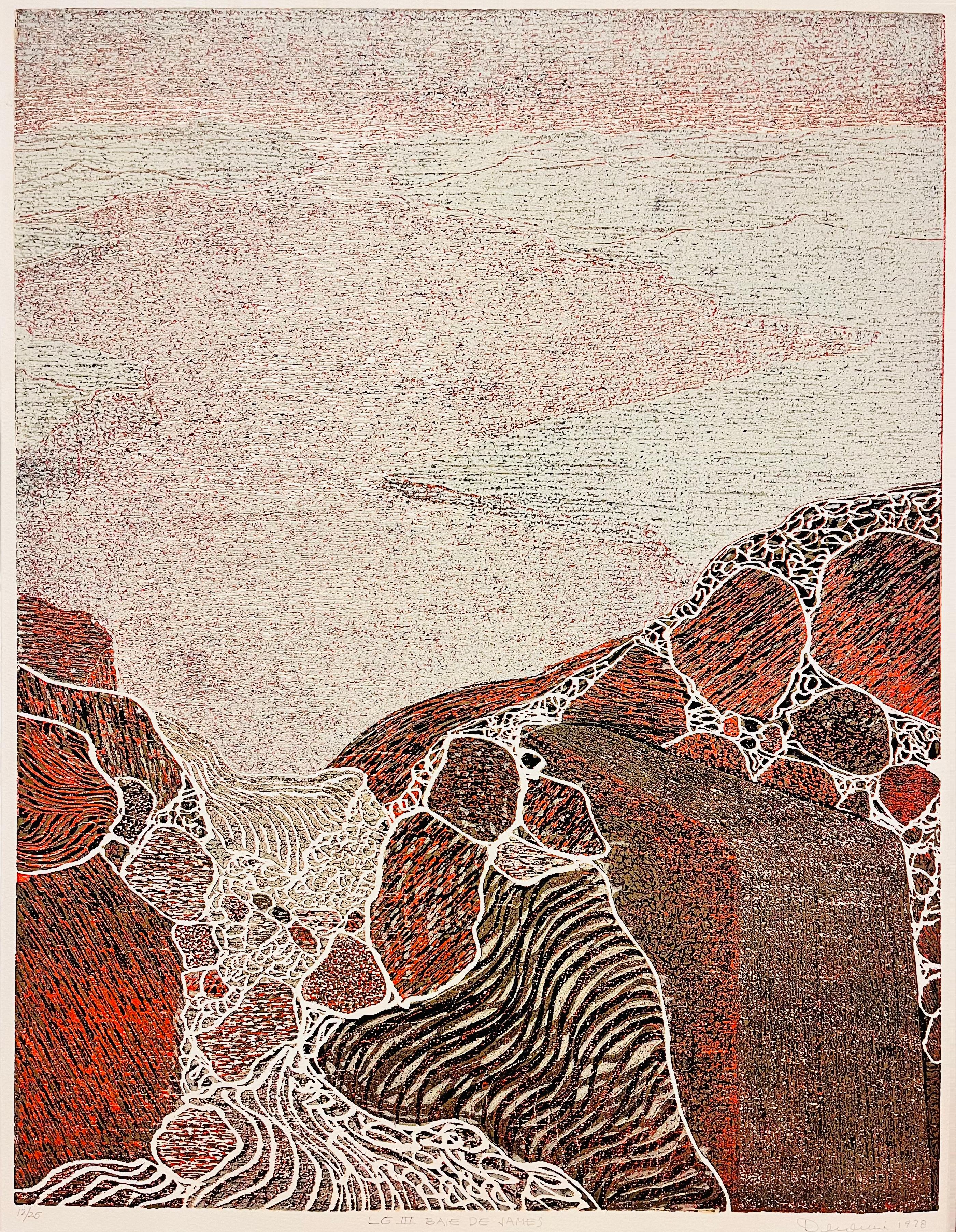 Abstract Print de René Derouin - LG III, Bahía de James