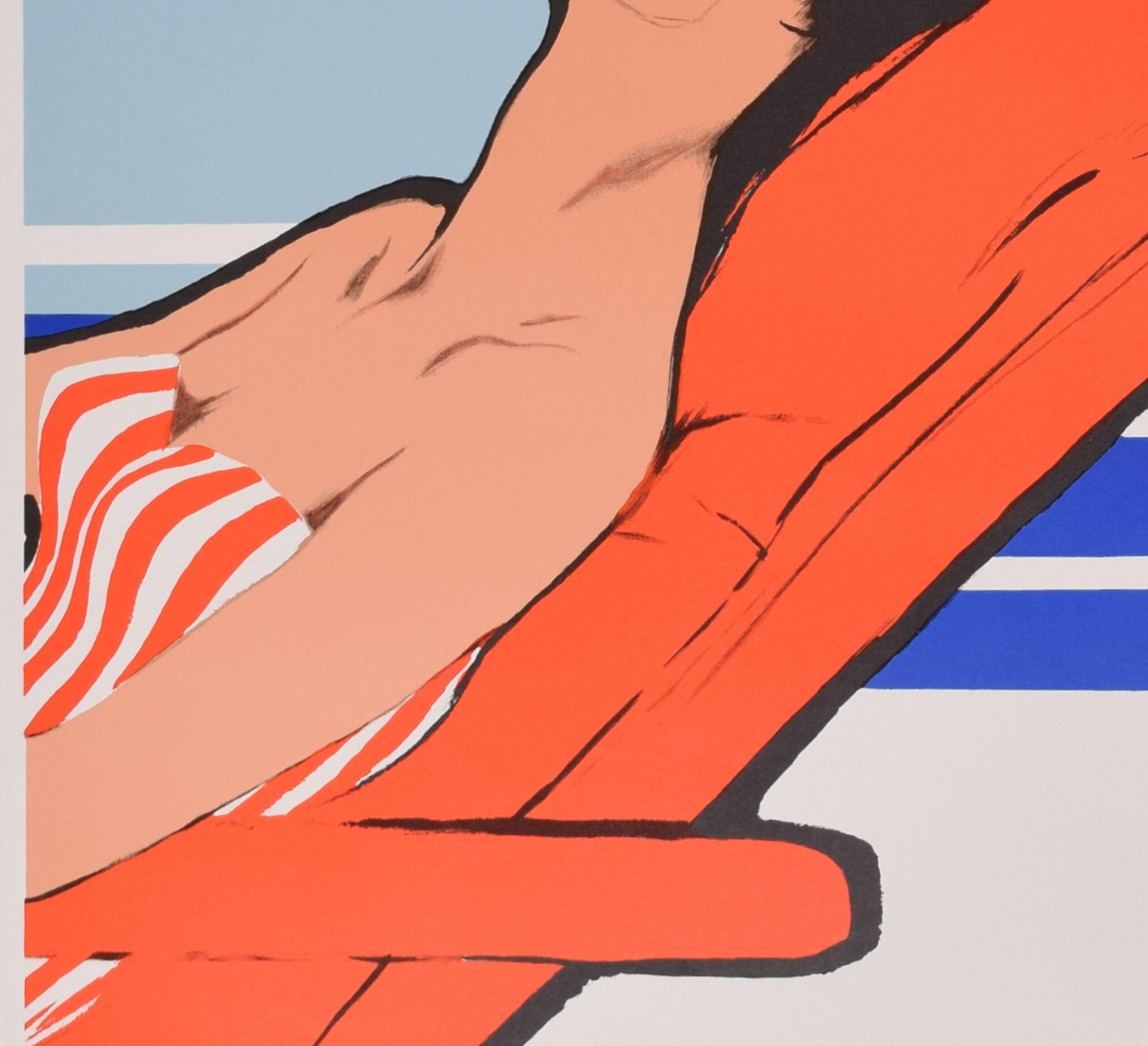 Relax... Chargeurs original vintage poster by René Gruau For Sale 2