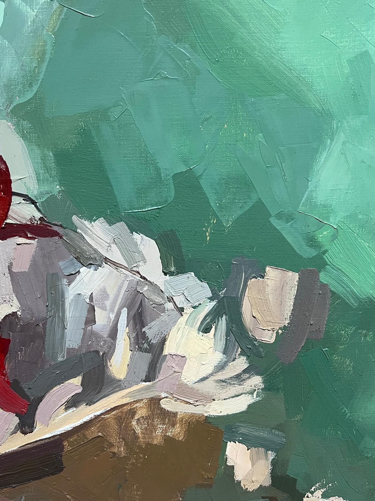Natura morta
di René GUINAND (francese, 1892-1983),
olio su tela firmato, senza cornice
datato 1973
Tela: 29 x 24 pollici
Inscritto sul verso
Provenienza: collezione privata di opere dell'artista, Normandia, Francia
Condit: la cornice è originale e