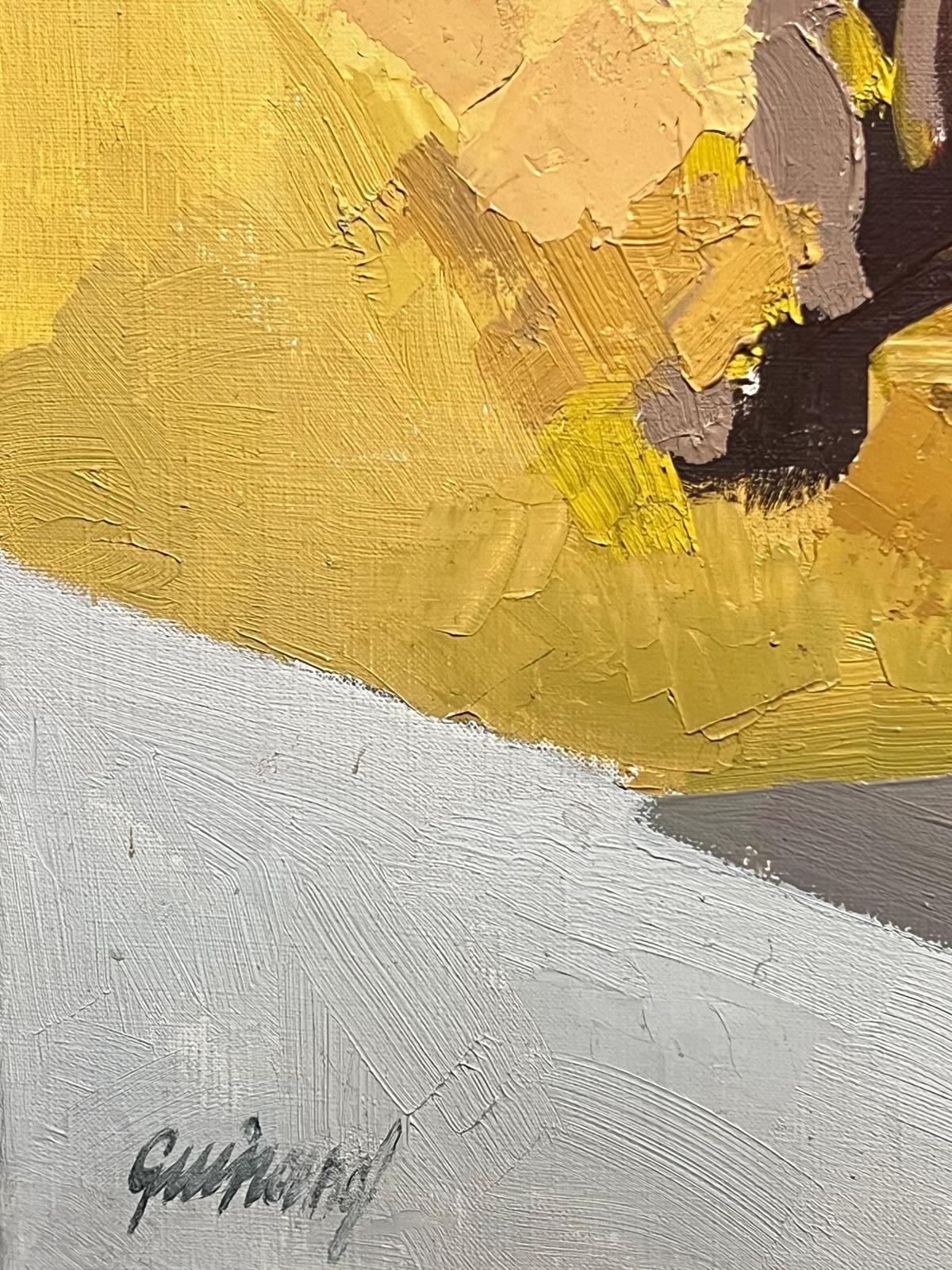 Natura morta francese modernista degli anni '70: grande pittura a olio in vendita 3