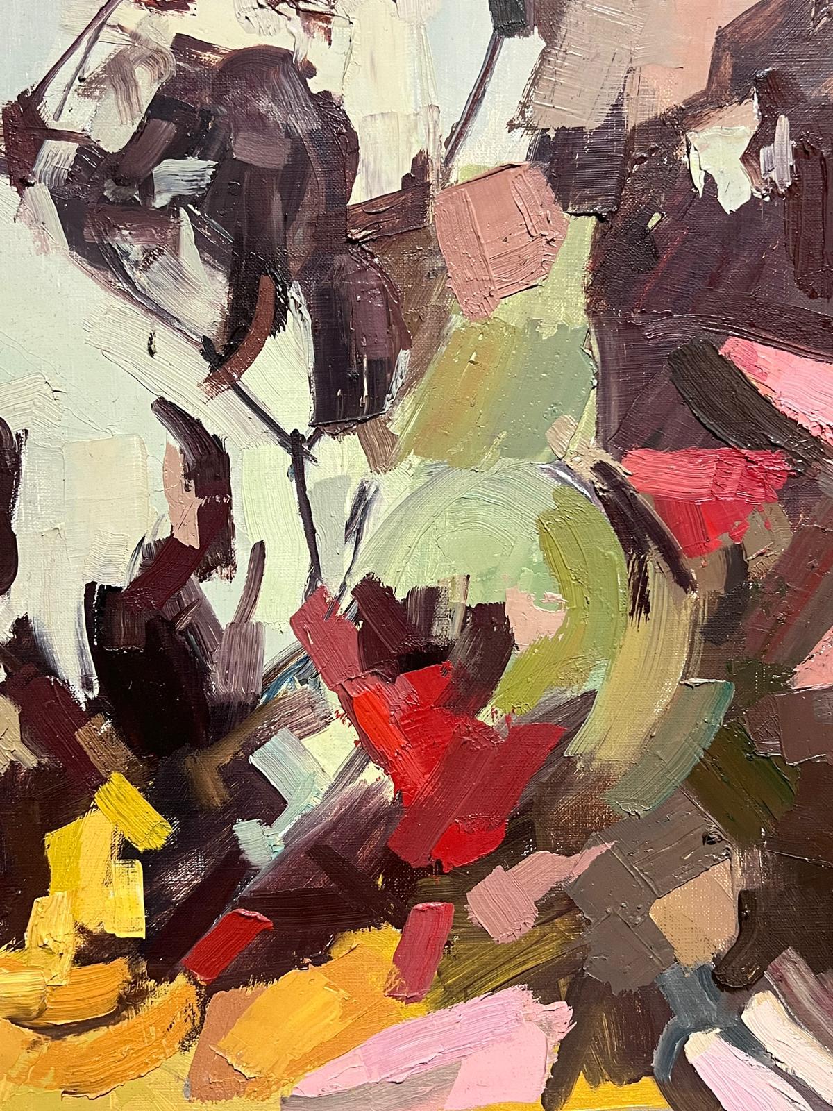 Natura morta francese modernista degli anni '70: grande pittura a olio in vendita 4