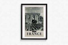 Circa 1950 original poster by René-Jacques Le Vignoble de Bordeaux Saint Emilion