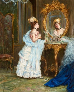Intérieur d'une dame dans un château
