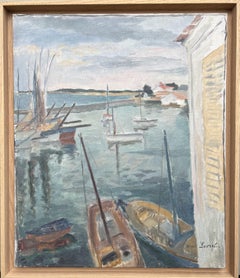 Ocean Landscape in Vendée (France), oil painting on canvas by René Levrel