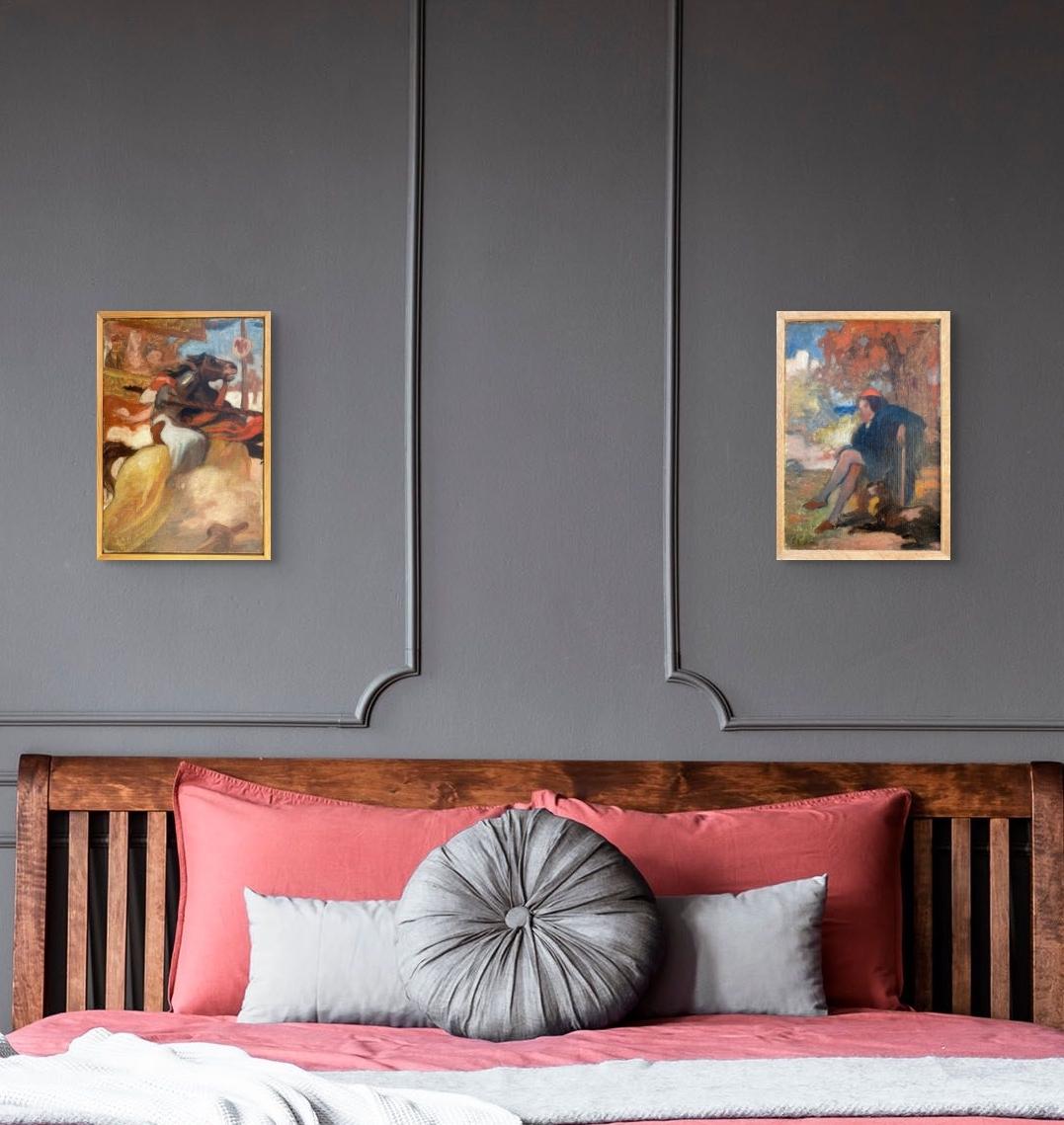 The Modern Knight  Pop Art Precursor The Jostling Match Abstracted Colorful Joy For Sale 1