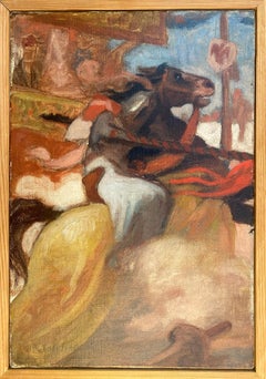The Modern Knight  Pop Art Precursor The Jostling Match Abstracted Colorful Joy