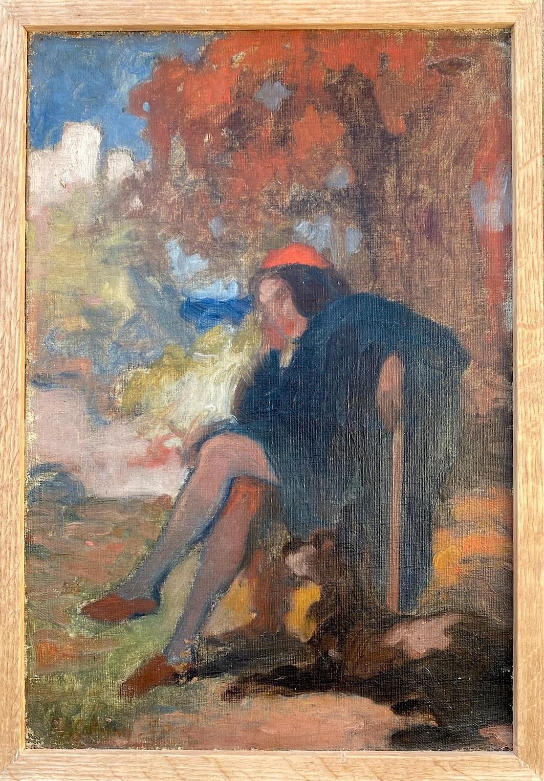 The Modern Troubadour  Pop Art Precursor Poet and  Hound Abstracted Colorful Joy