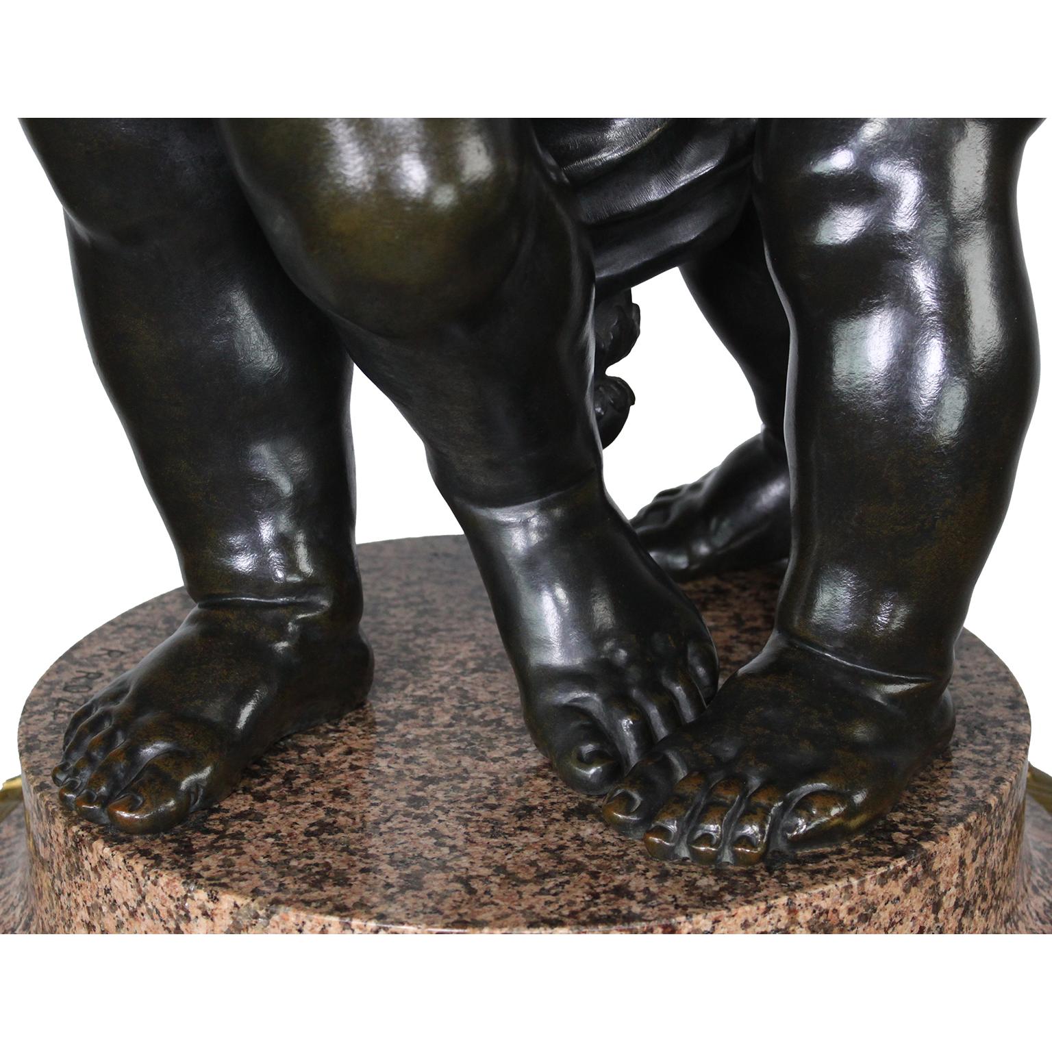 Monumental Pair French 19th Century Putto Flambeaux Urns Torchere Urn Sculptures For Sale 14