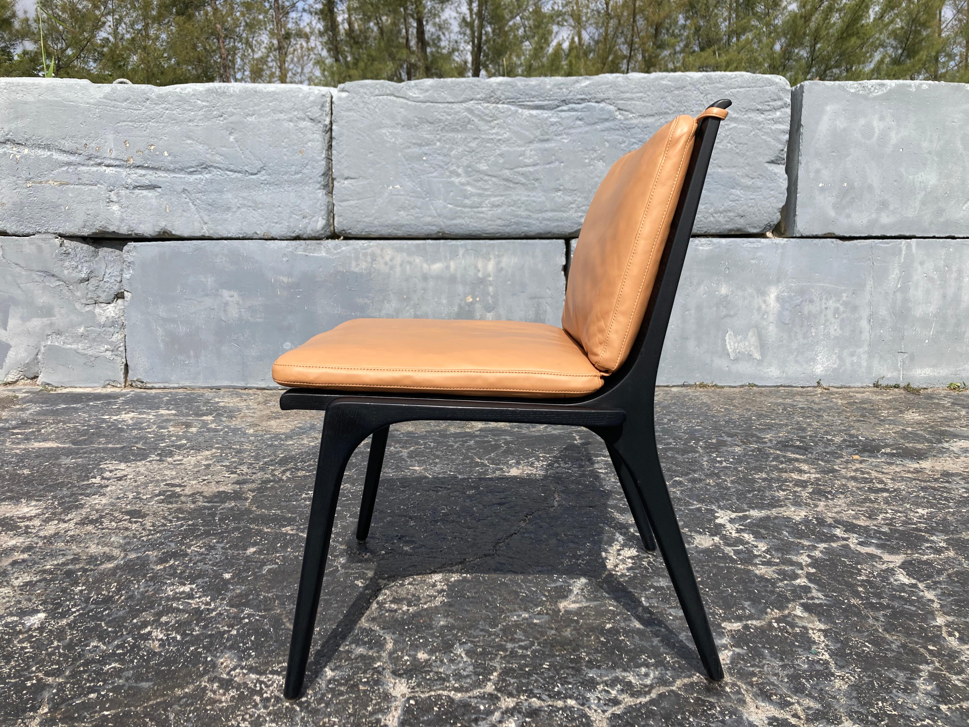 Rén Side Chair Stellar Works Space Copenhagen, Oak, Leather For Sale 5