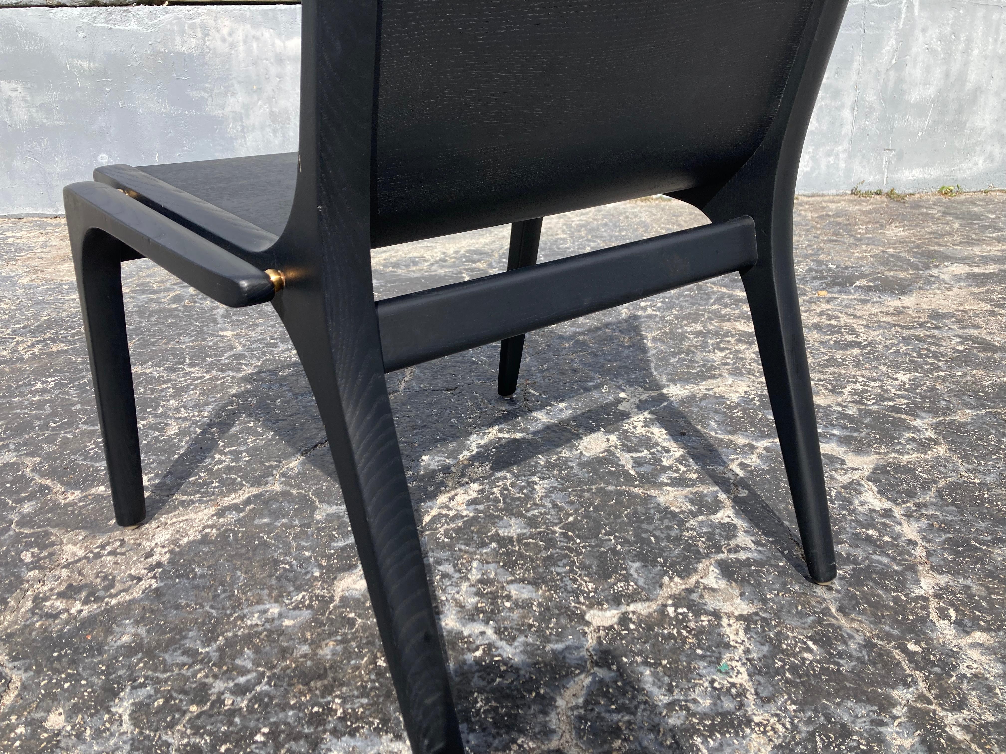 Rén Side Chair Stellar Works Space Copenhagen, Oak, Leather For Sale 9