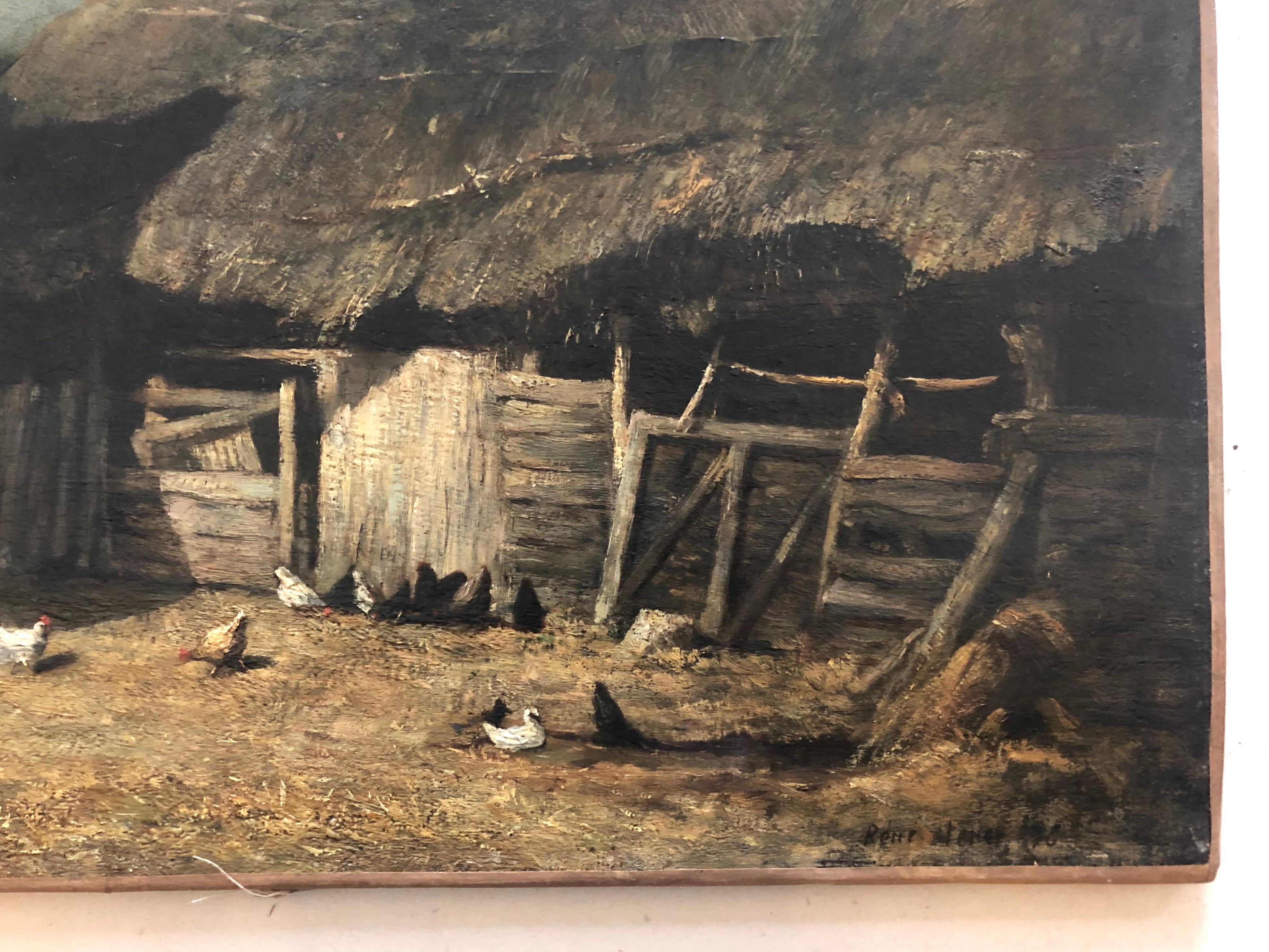 Rene Tener, Jardinière animée, huile sur toile 3