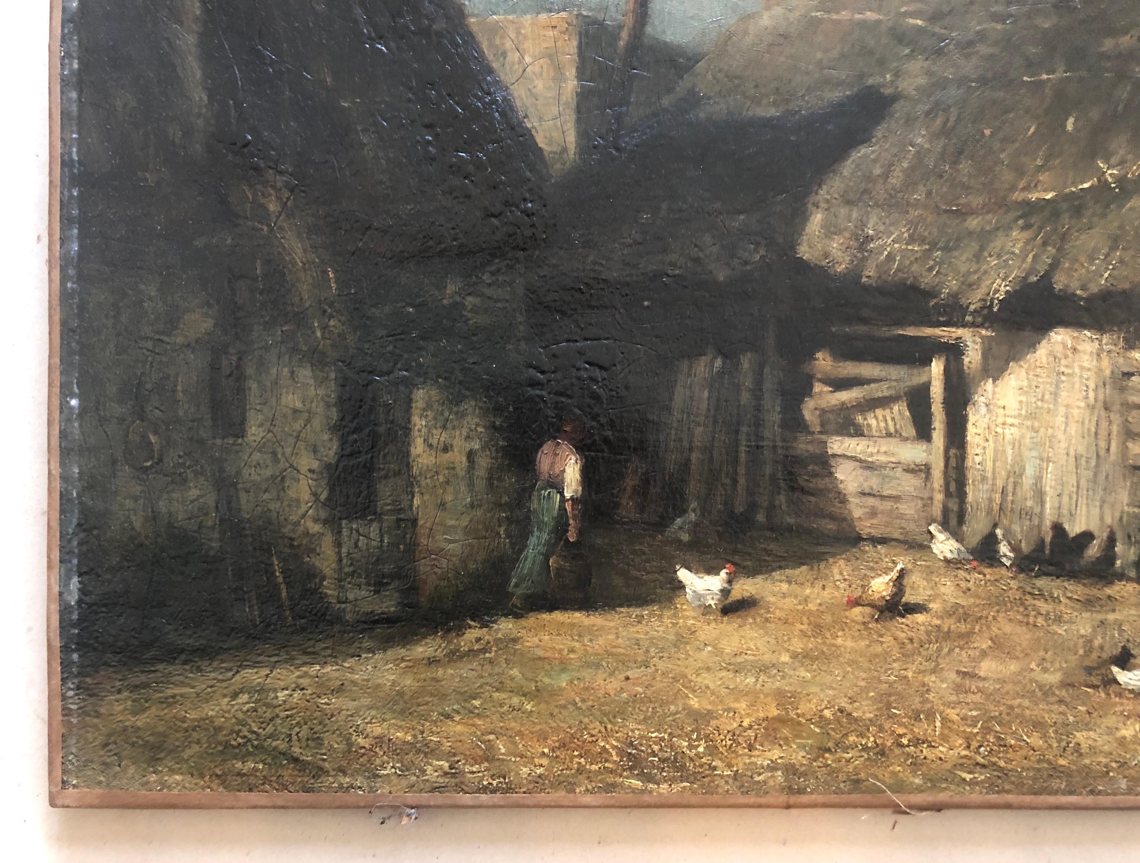 Rene Tener, Jardinière animée, huile sur toile 4