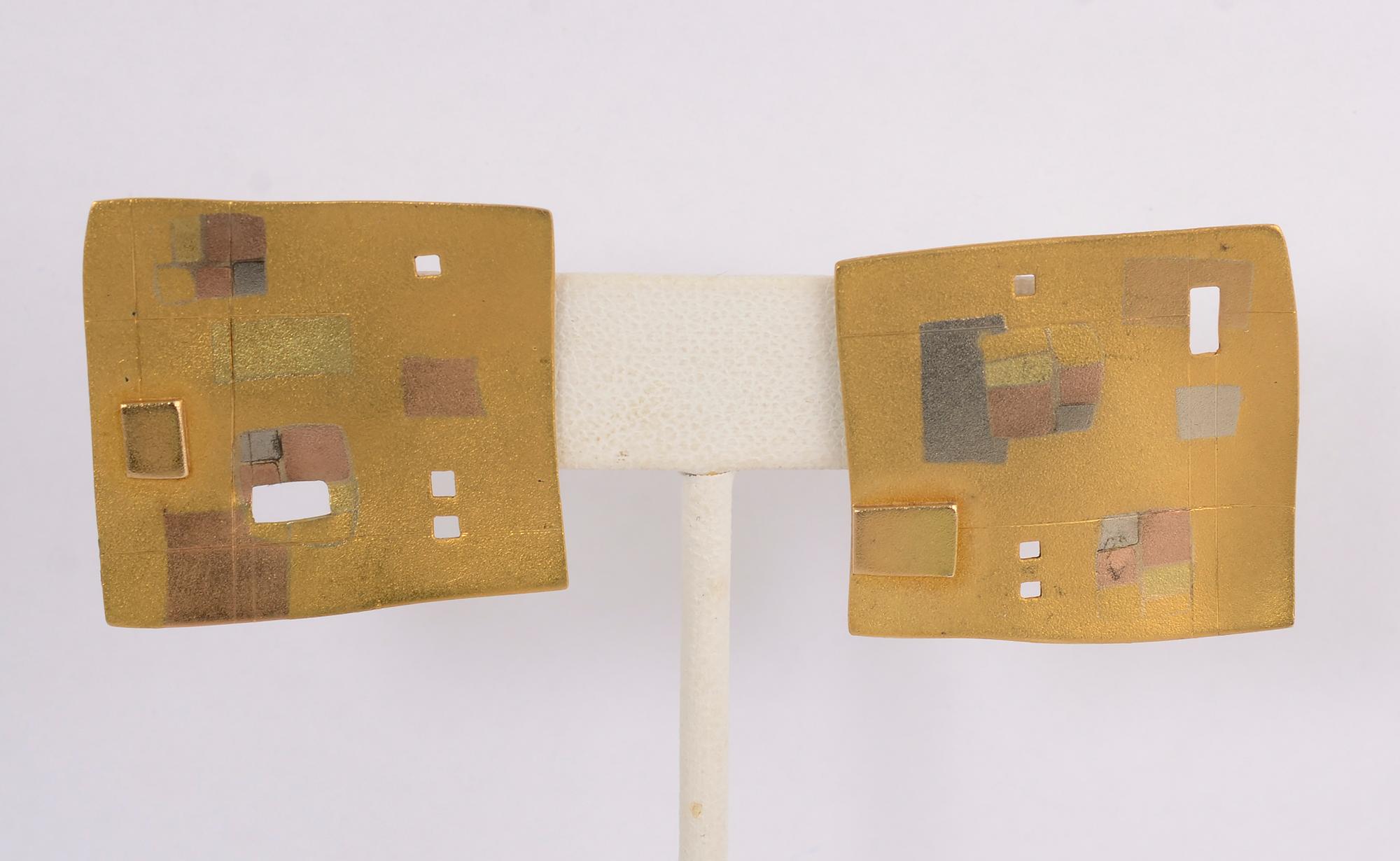 Contemporary Rena Koopman Gold Earrings