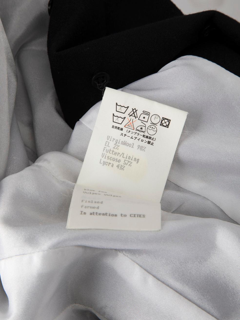 Rena Lange Black Wool Blazer & Skirt Set Size M For Sale 3