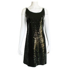 Rena Lange Cocktail Dress Sequins Party Dress 90s Vintage Sz 38