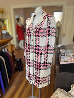 Rena Lange - Manteau à carreaux en coton mélangé, taille US 12