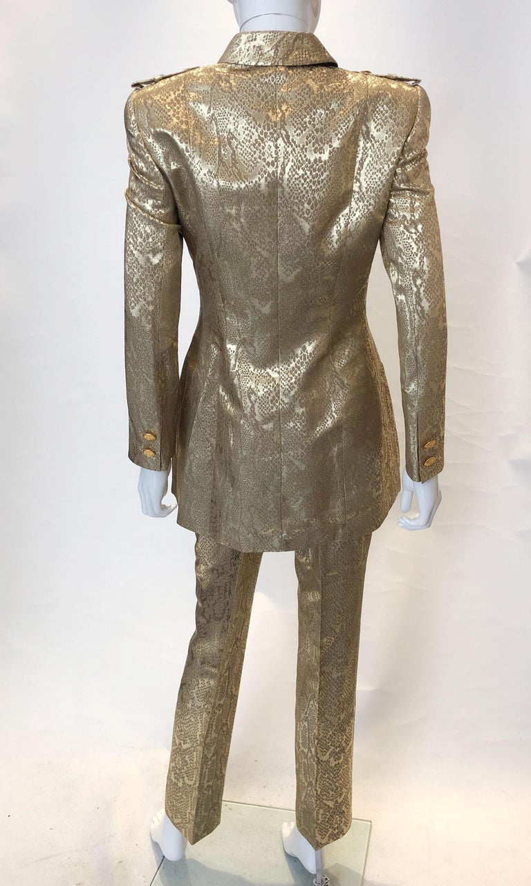 Rena Lange Gold Pant Suit at 1stDibs