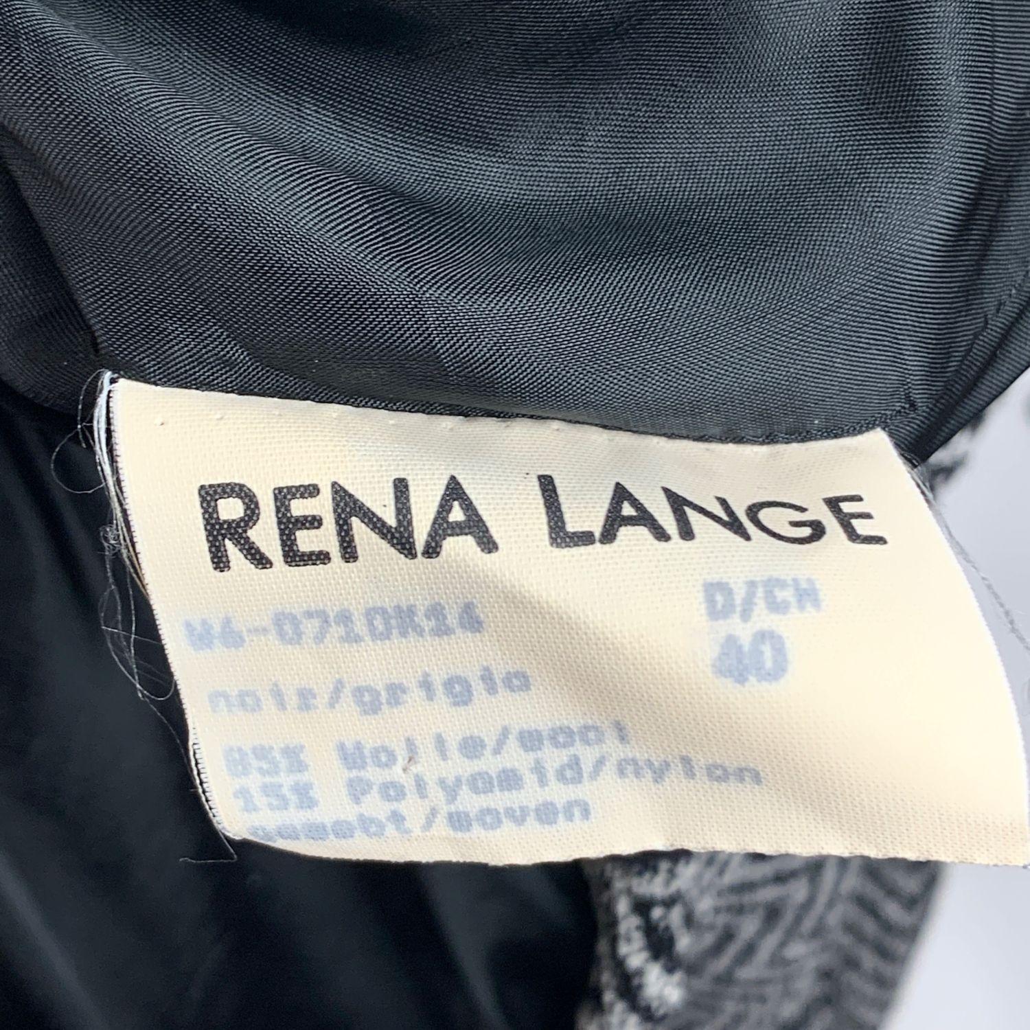 Rena Lange Vintage Wool Blend Fishbone Blazer Jacket Size 40 D 1