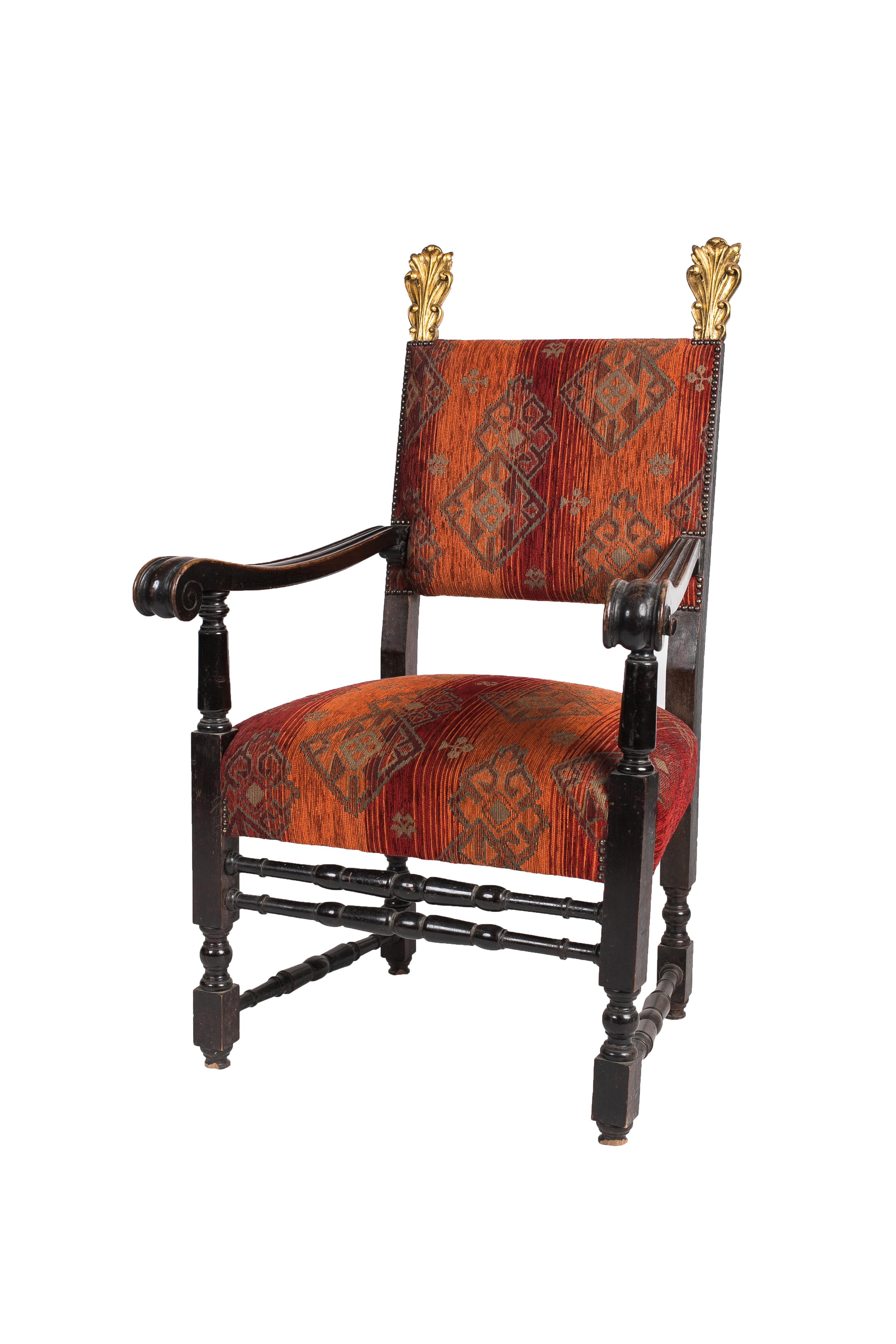European Neo-Renaissance Revival Carved Walnut Armchairs and Canape For Sale