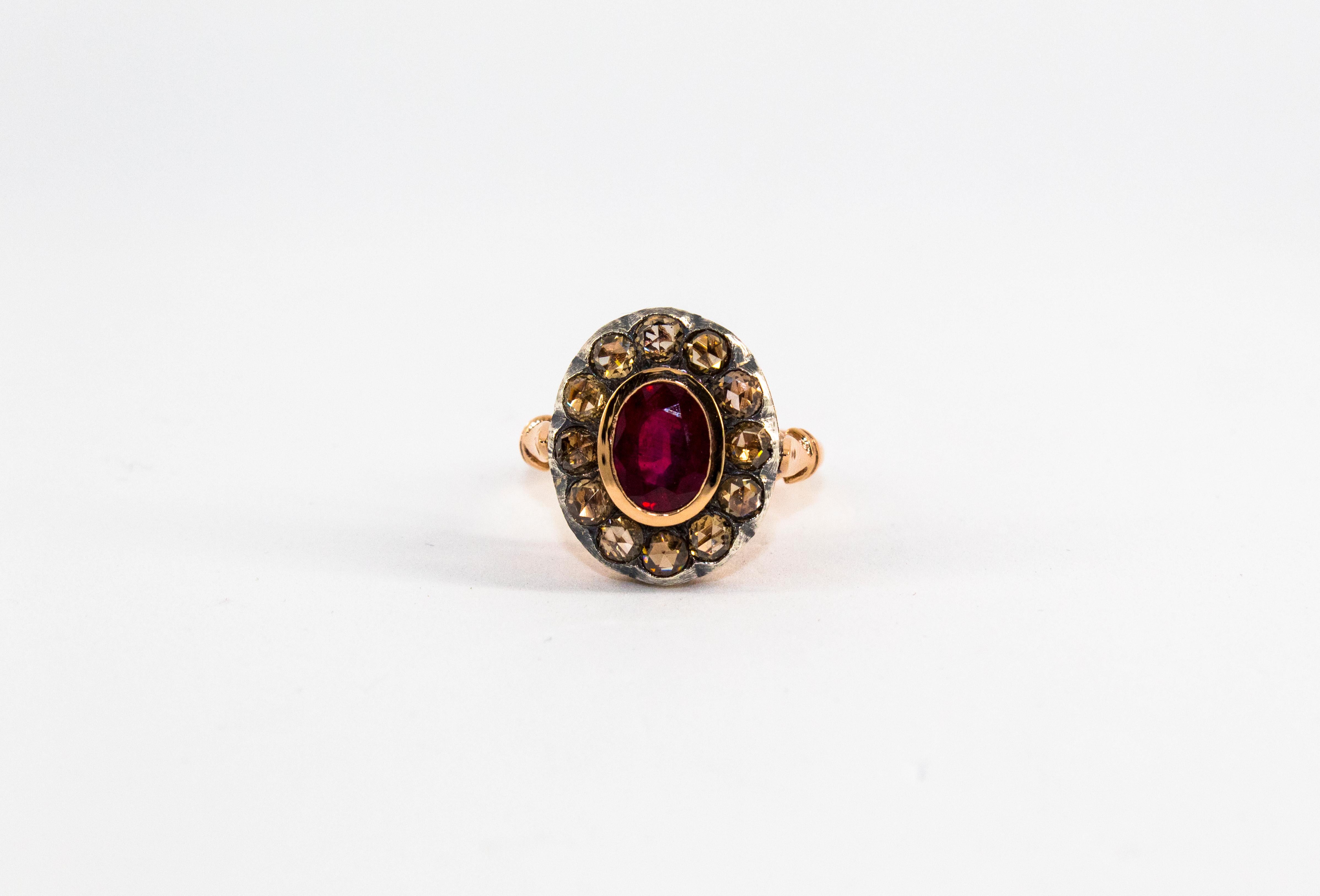 This Ring is inspired by Renaissance Style.
This Ring is made of 9K Yellow Gold and Sterling Silver.
This Ring has 1.15 Carats of White Diamonds.
This Ring has a 1.70 Carats Ruby.
Size ITA: 16 USA: 7.5
We're a workshop so every piece is handmade,