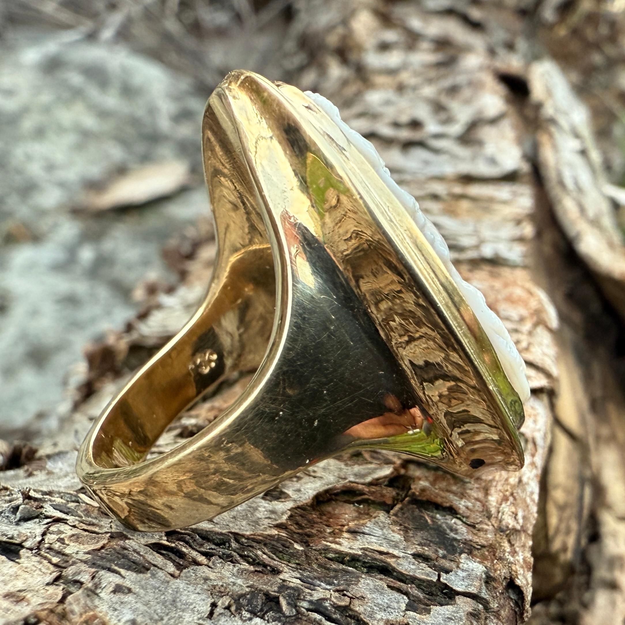 Renaissance-Achat-Kamee-Ring mit der Darstellung eines Julio-Claudianischen Prinzen. im Angebot 9