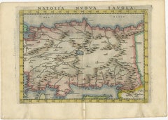 Renaissance Anatolia Map, Natolia Nuova Tavola, Italian Atlas c.1598