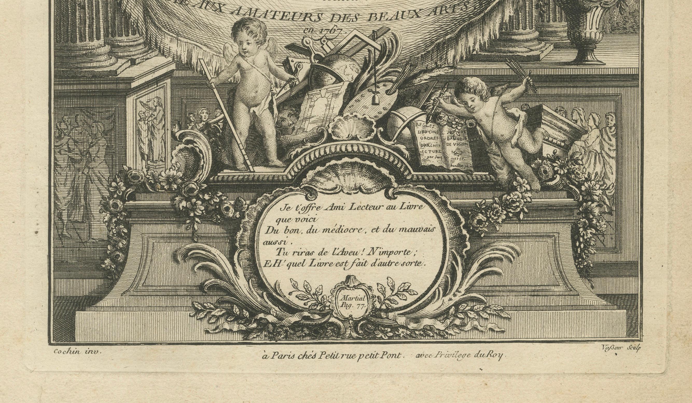 Architektonische Aufträge der Renaissance der Renaissance von Vignola's Frontispiece, 1767 (Graviert) im Angebot