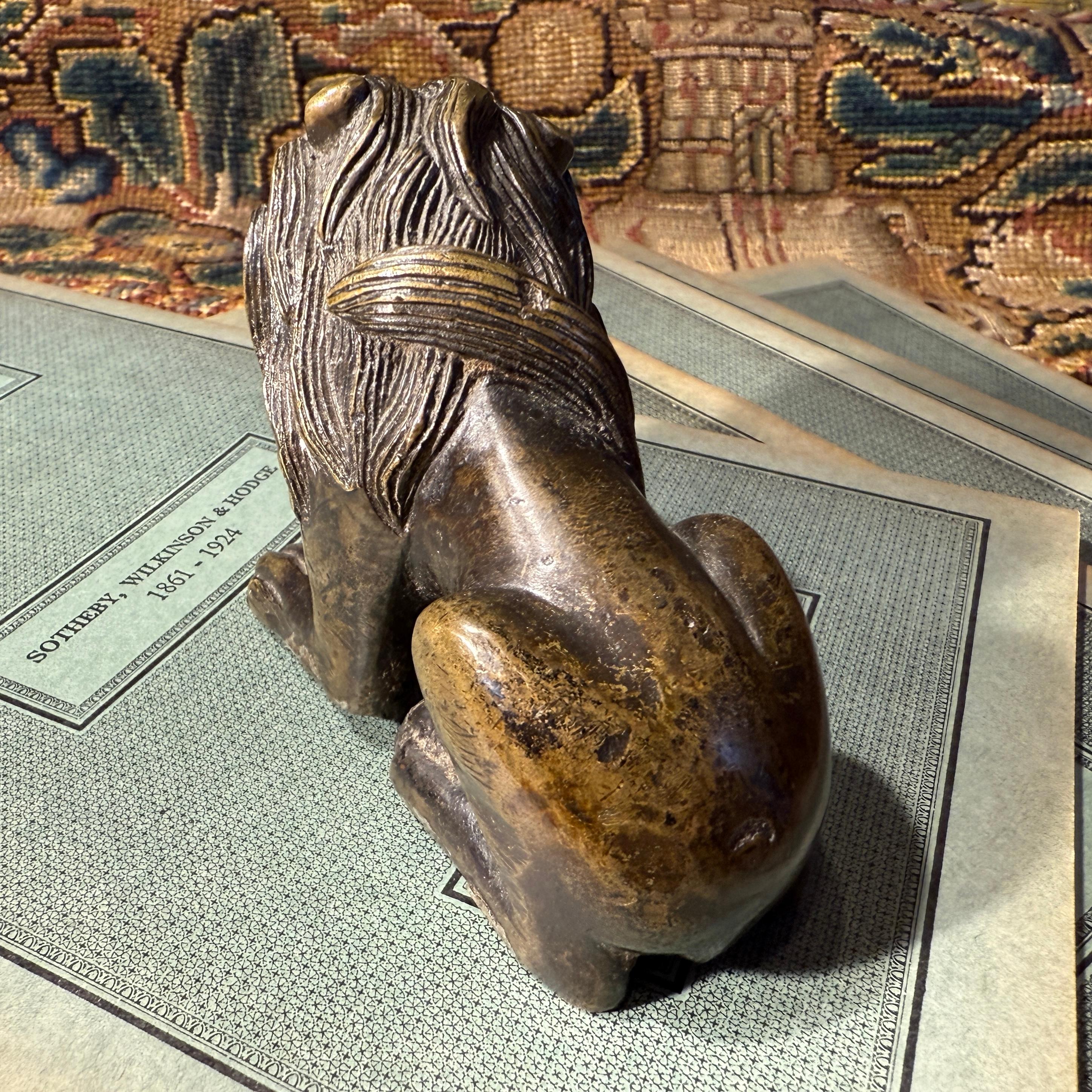 Leone rinascimentale in bronzo. Germania o Italia, XVI secolo. in vendita 6