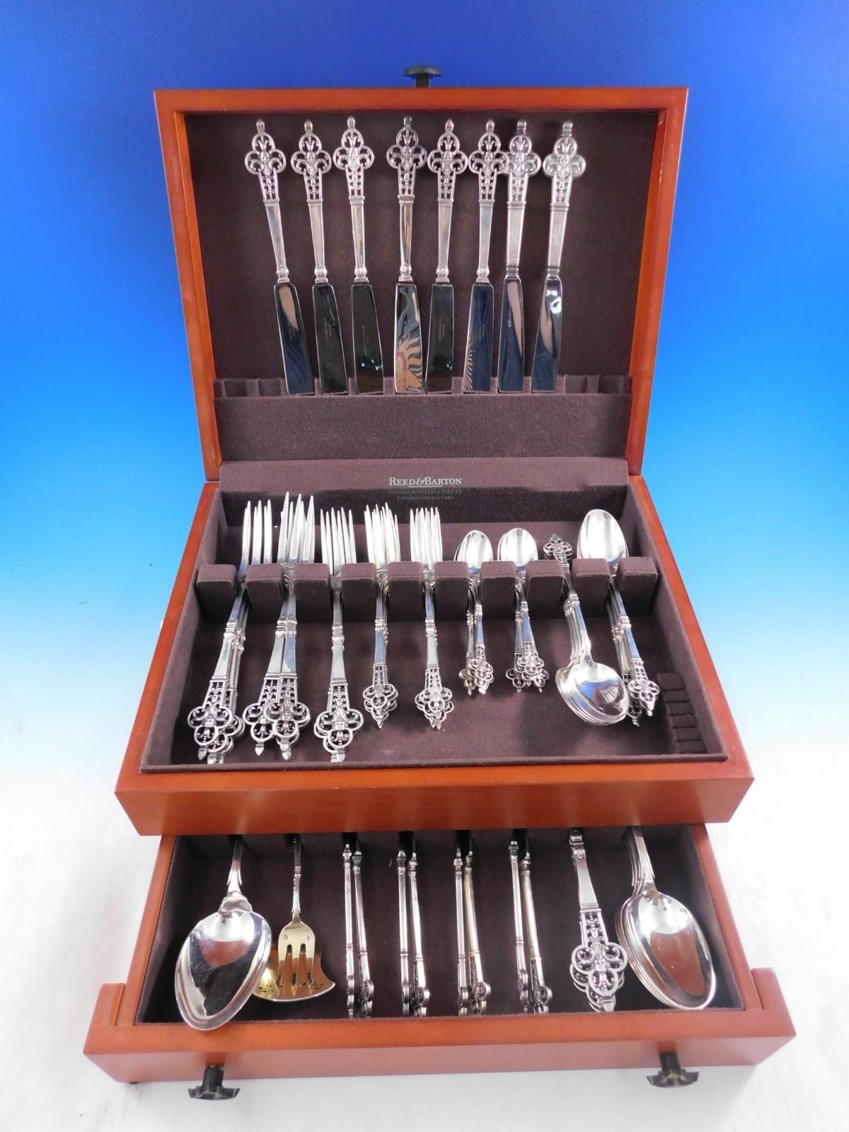 Renaissance von Christofle, Besteckset aus Sterlingsilber, 59 Teile im Angebot 4