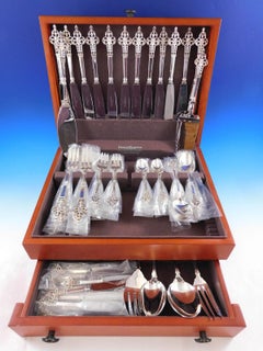 Renaissance by Christofle France Sterling Silver Flatware Service Set 79 Pieces