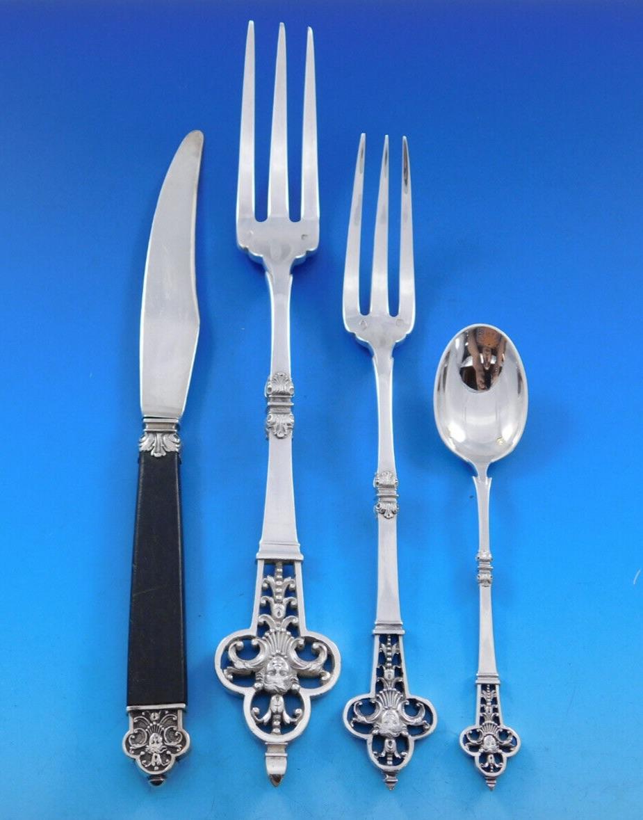 Juego de Cubiertos de Plata de Ley Renaissance by Christofle France 84 piezas Renacimiento en venta