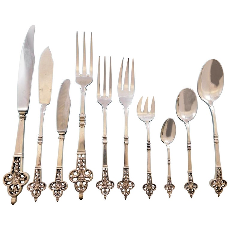 Renaissance By Christofle France Sterling Silver Flatware Set Renaissance By Christofle France Sterling Silver Flatware Set Service 161 Pieces For