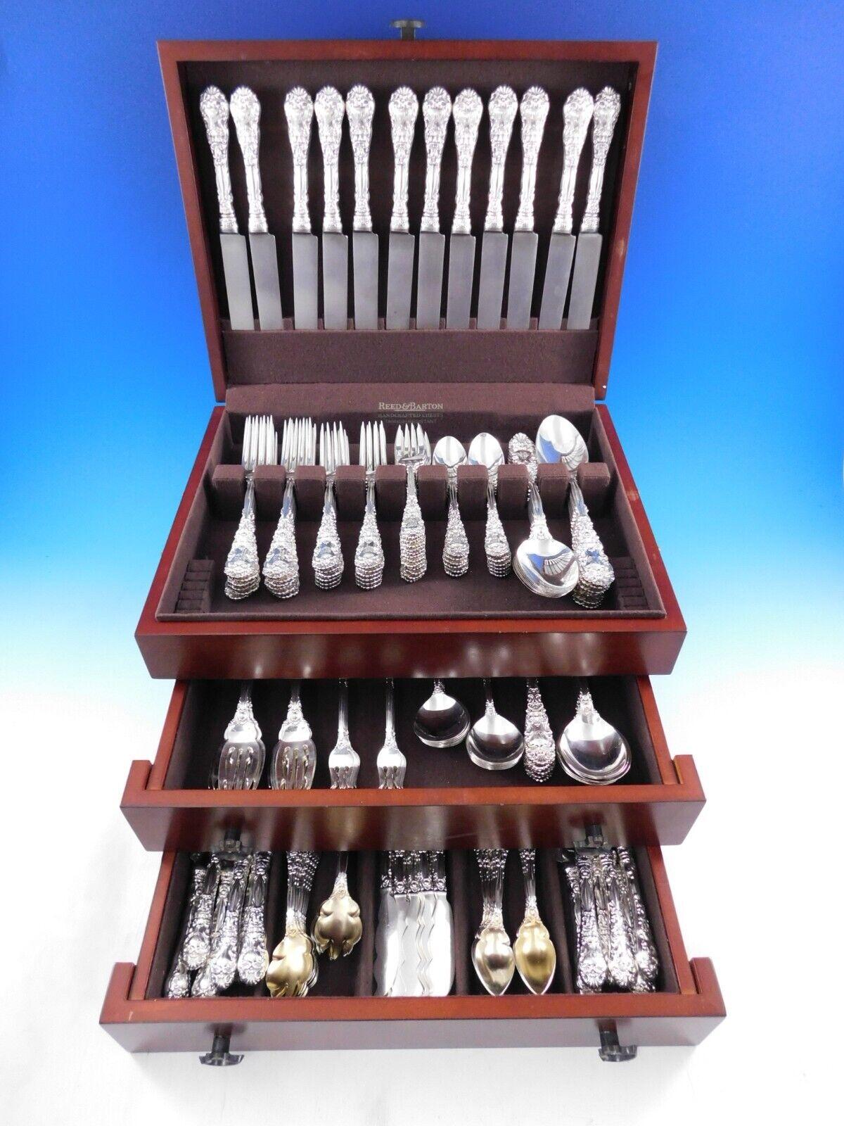 Set di posate in argento Sterling Renaissance by Dominick & Haff Silver Servizio da 168 pz. In condizioni ottime in vendita a Big Bend, WI