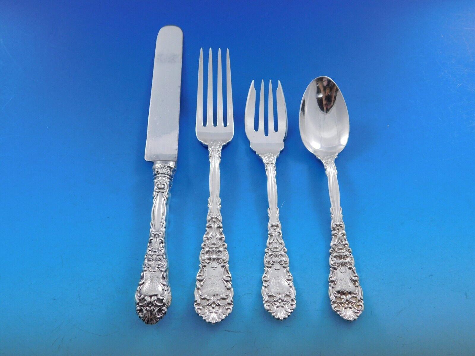 XIX secolo Set di posate in argento Sterling Renaissance by Dominick & Haff Silver Servizio da 168 pz. in vendita