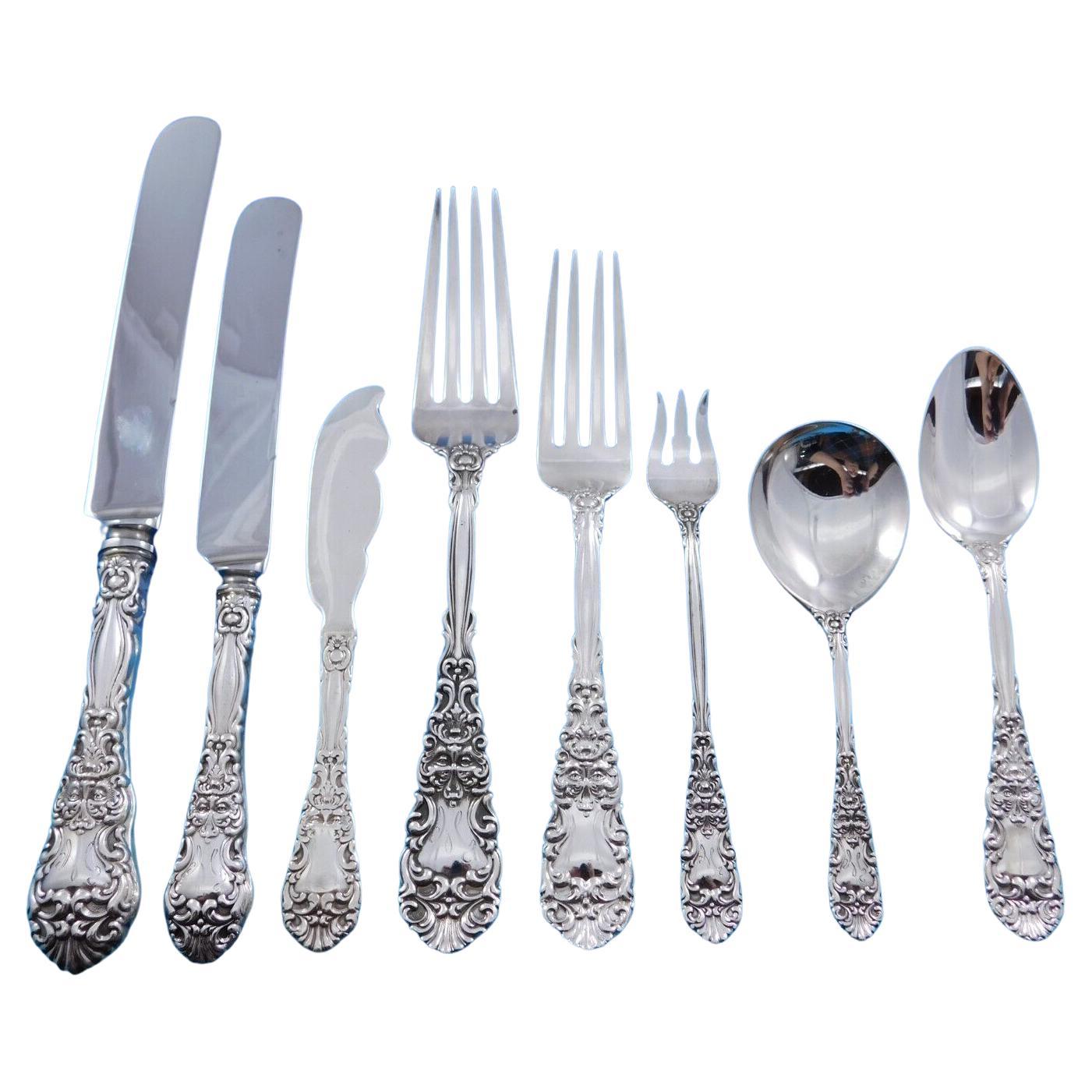 Renaissance by Dominick and Haff Sterling Silver Flatware Set Service 99 pcs Din For Sale