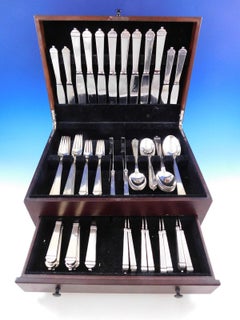 Renaissance by Fogh of Denmark Danish Sterling Silver Flatware Set Service 64 Pc