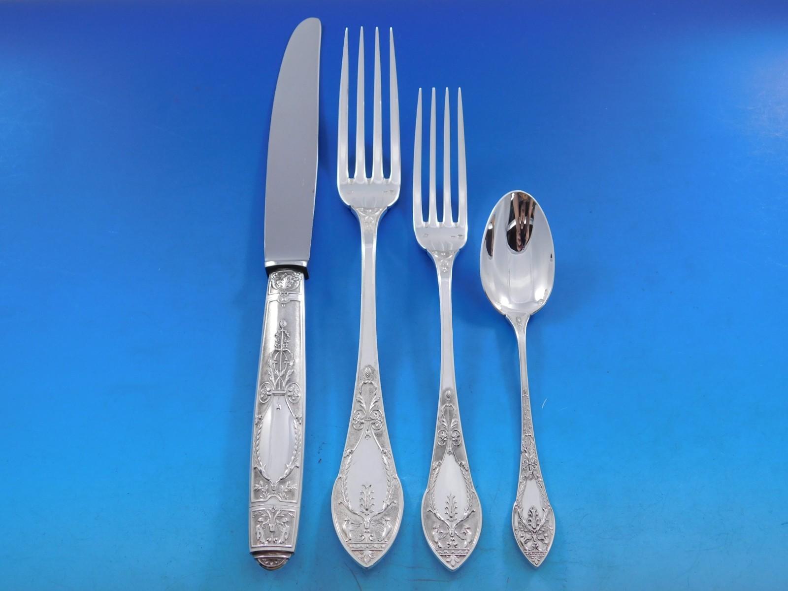 Renaissance by Plasait Orfevres Sterling Silber Besteckset Service Dinner 72tlg. im Angebot 1