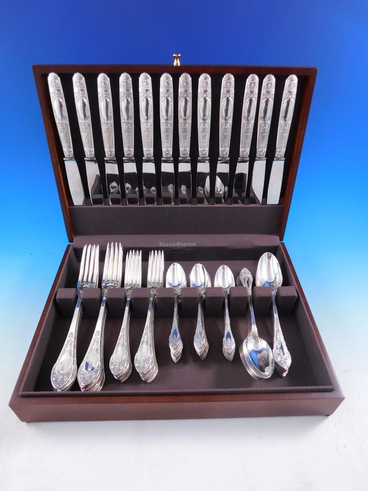 Renaissance by Plasait Orfevres Sterling Silber Besteckset Service Dinner 72tlg. im Angebot 2