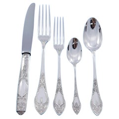 Renaissance by Plasait Orfevres Sterling Silber Besteckset Service Dinner 72tlg.