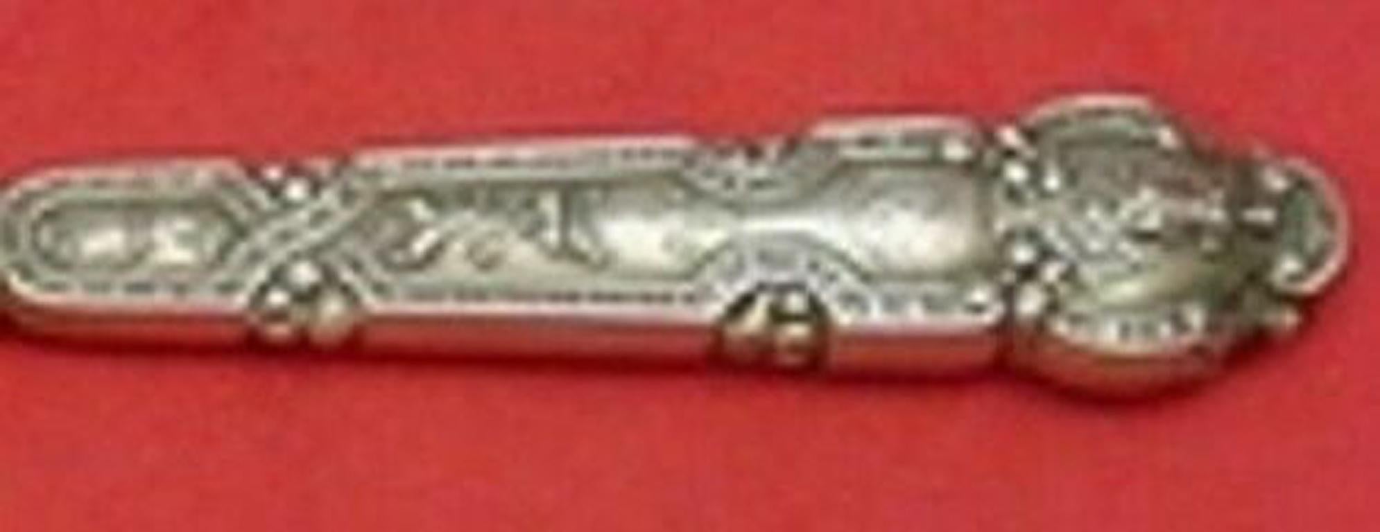 Sterling silver hollow handle with stainless blunt blade dinner knife 9 3/4