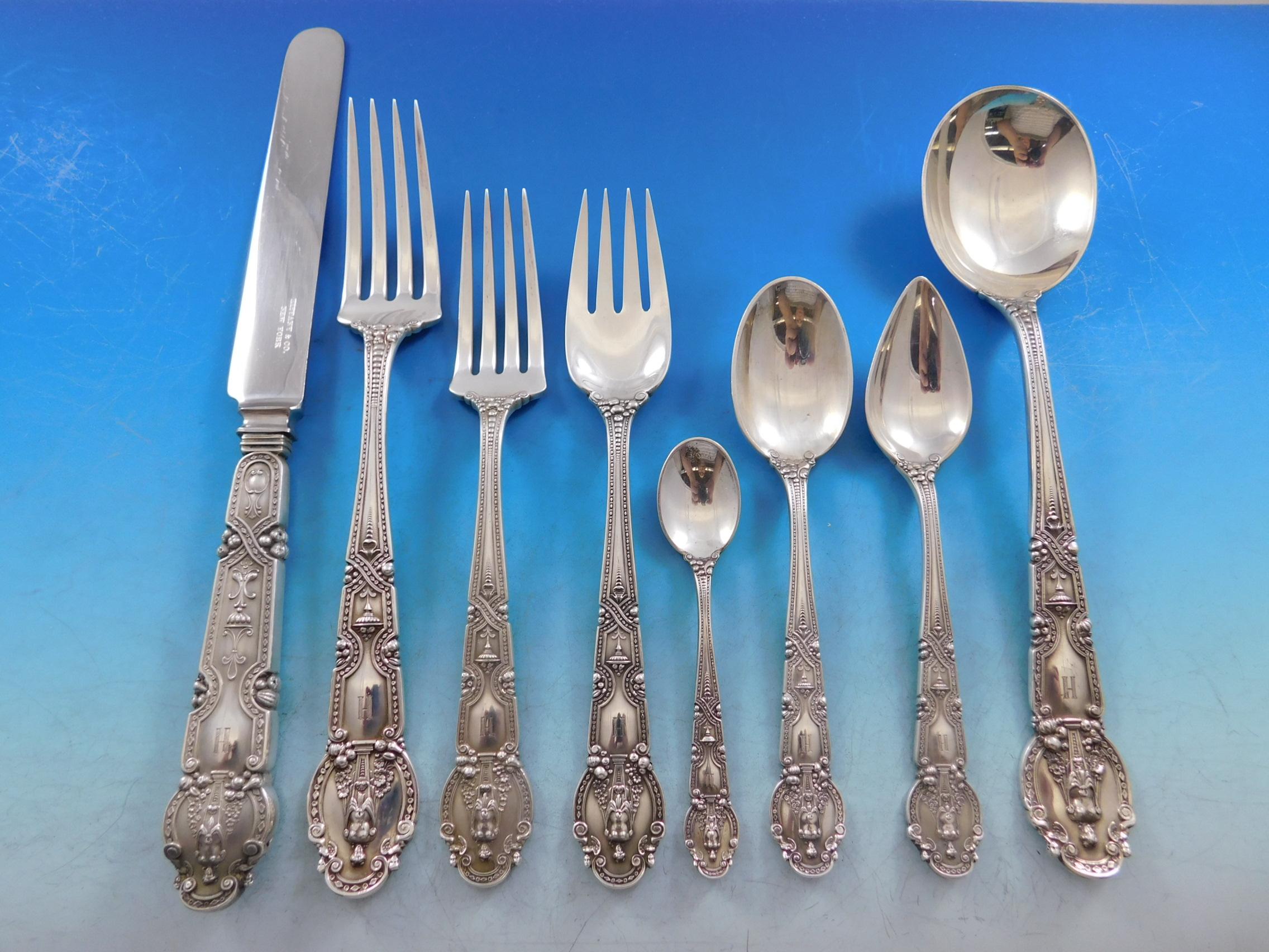 Superb Renaissance by Tiffany & Co sterling silver Flatware set - 156 pieces. This multi-motif pattern was designed by Paulding Farmhan and was introduced in the year 1905. This set came from the Herbst Estate in San Francisco. Ms. Herbst was