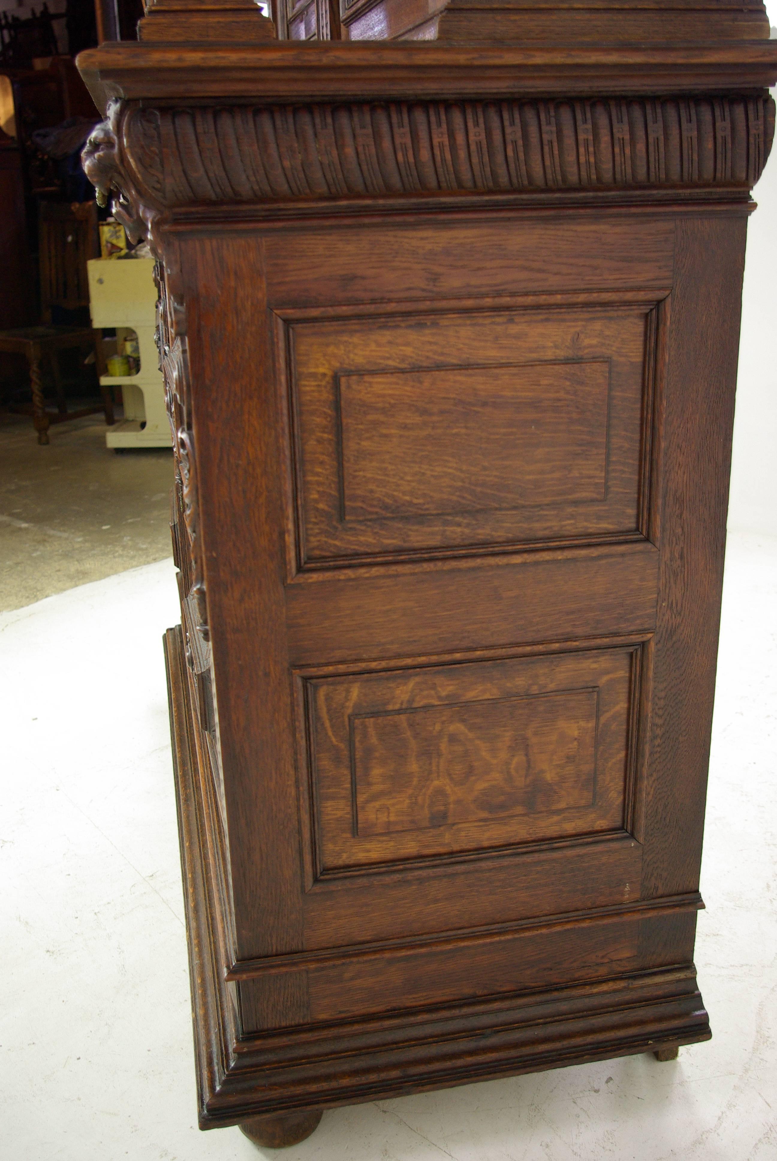 Renaissance Cabinet, Heavily Carved Cabinet, France 1880, REDUCED! 8