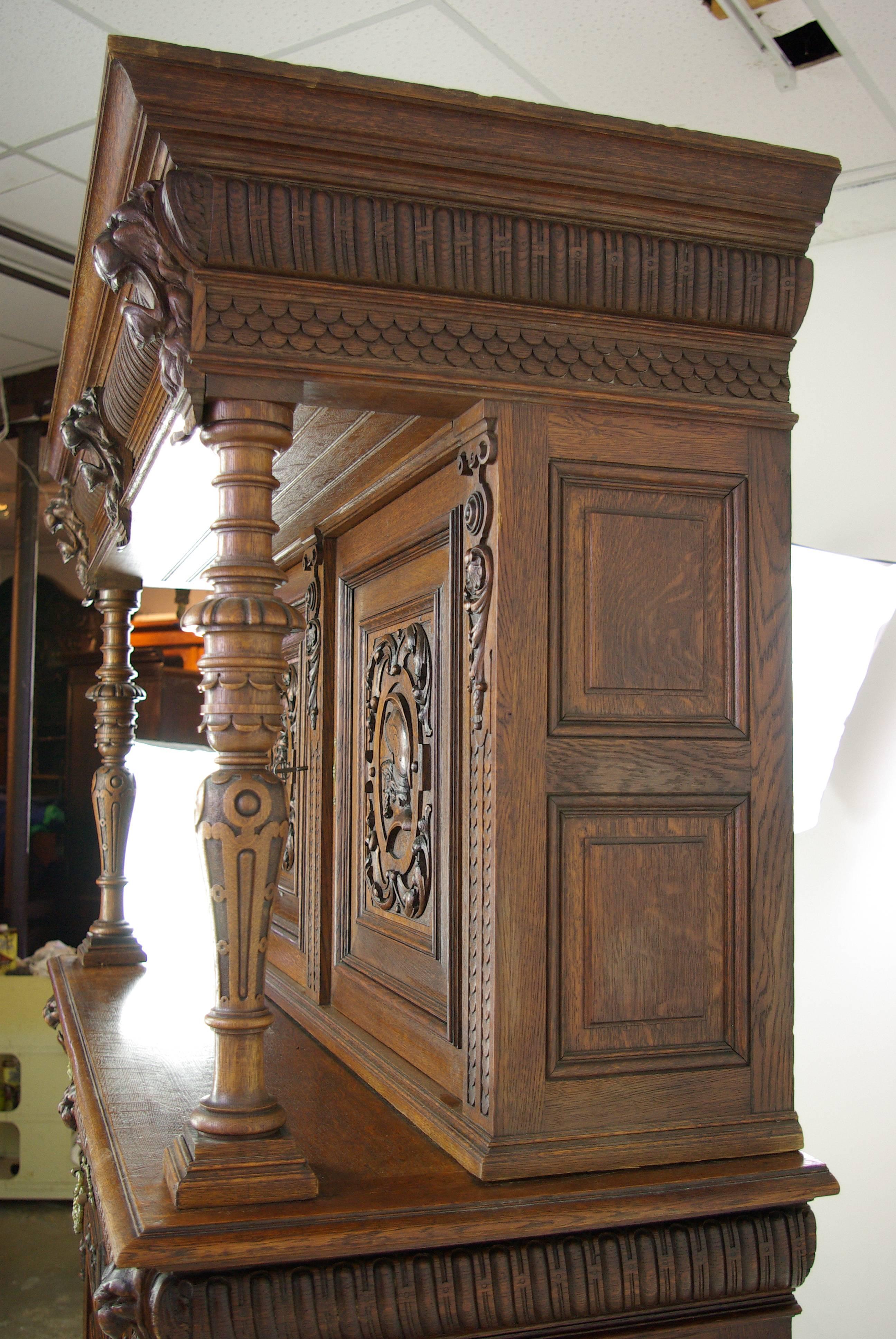 Renaissance Cabinet, Heavily Carved Cabinet, France 1880, REDUCED! 10