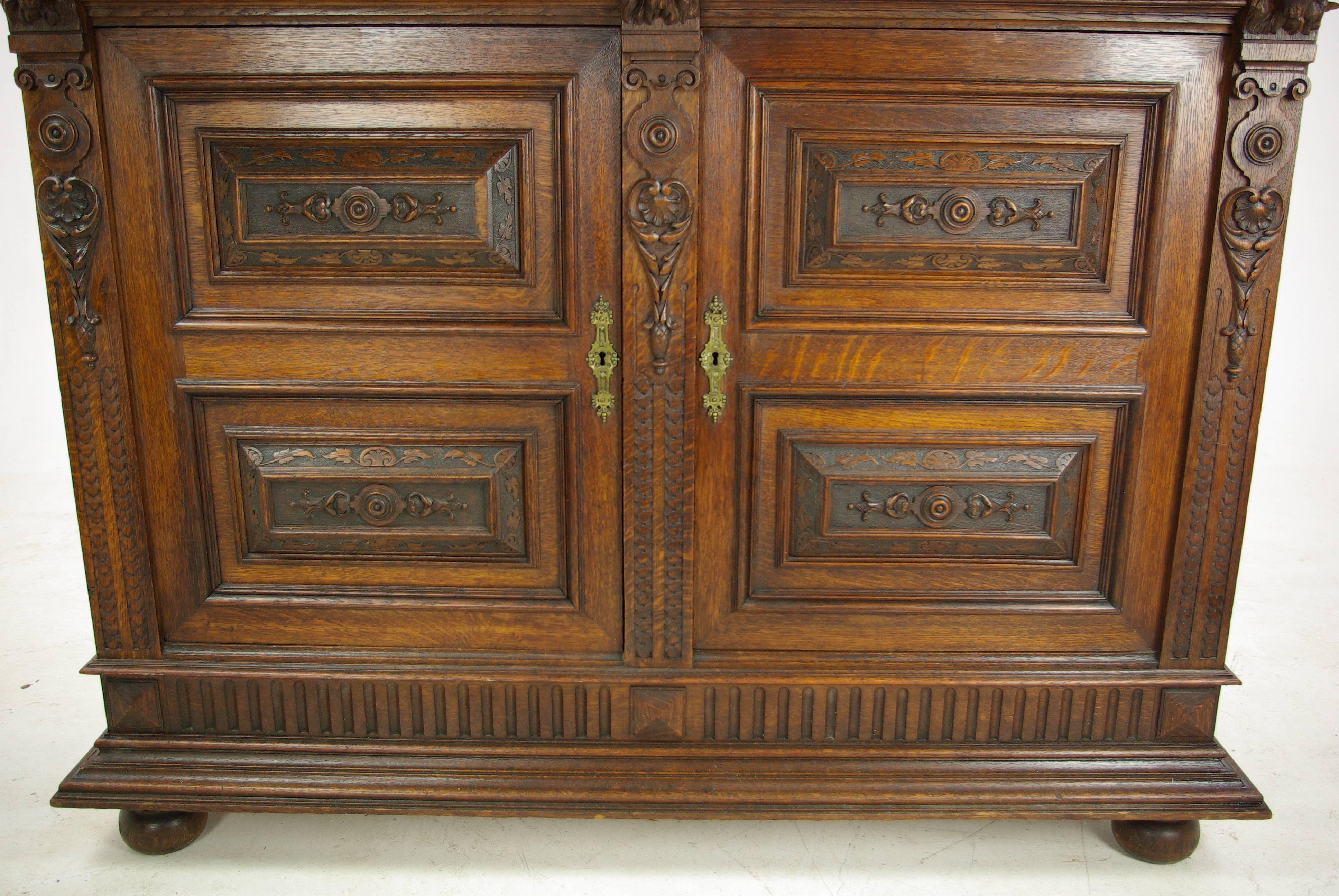 French Renaissance Cabinet, Heavily Carved Cabinet, France 1880, REDUCED!
