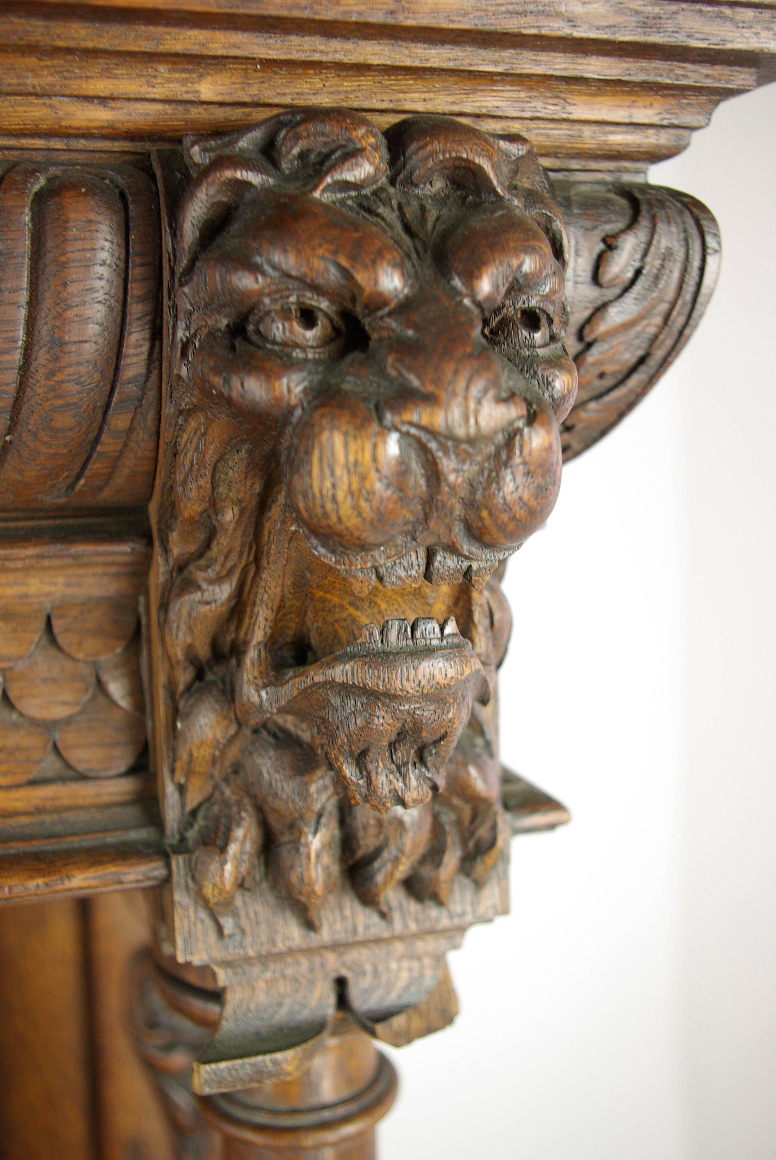 Renaissance Cabinet, Heavily Carved Cabinet, France 1880, REDUCED! In Good Condition In Vancouver, BC